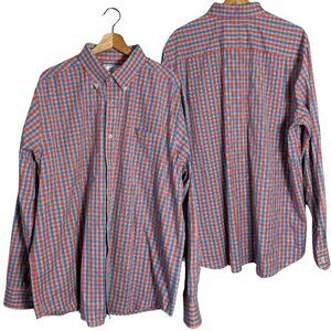Southern Tide Classic Fit Plaid Button Up Shirt Men's XL Red Blue Preppy Career